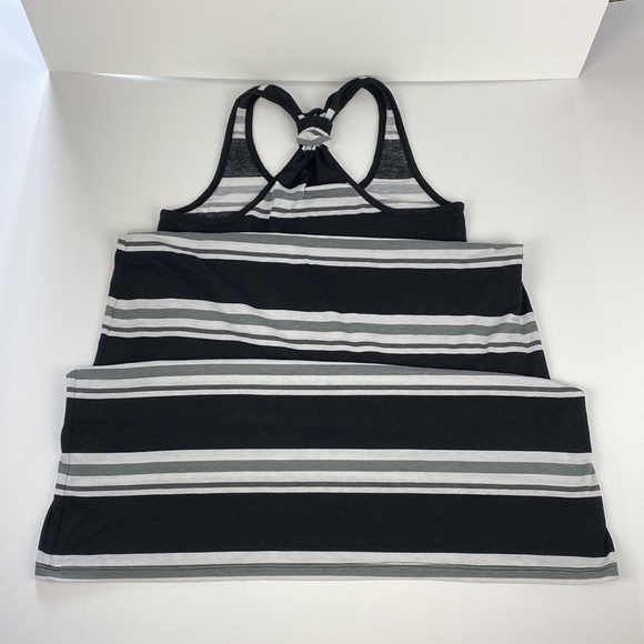 Striped Black and White Maxi Dress - Picture 5 of 16